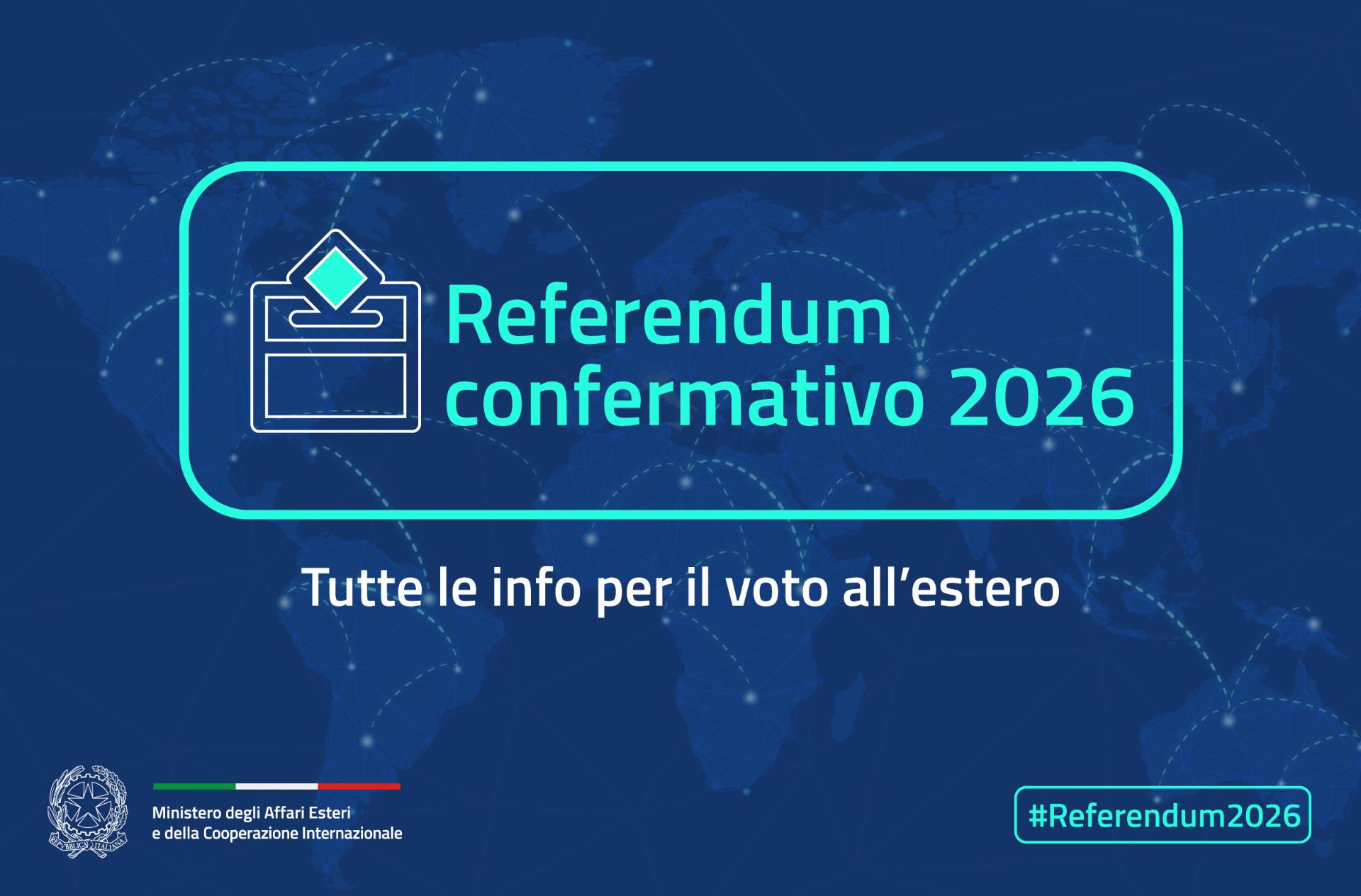 Referendum Costituzionale Confermativo dei giorni 22 e 23 marzo 2026